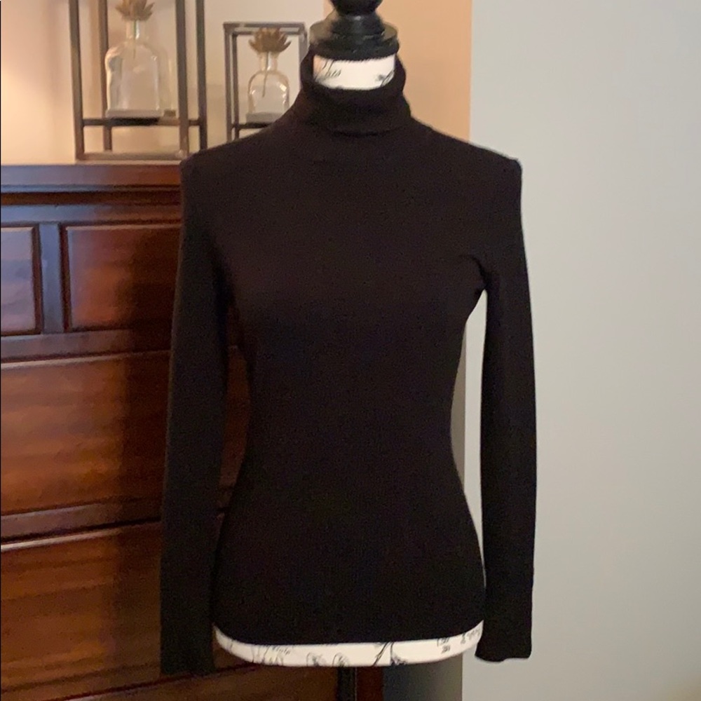 White House Black Market Black Turtleneck Sweater